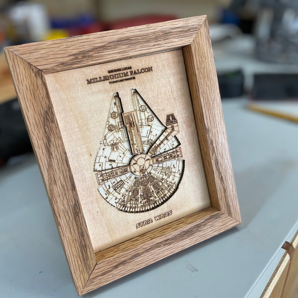 Millennium Falcon Laser Cut File: Multilayer Star Wars Wall Art (SVG ...