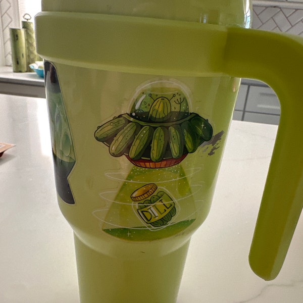 Pickle UFO Sticker - Transparent Sticker - Vinyl - Die Cut - Waterproof ...