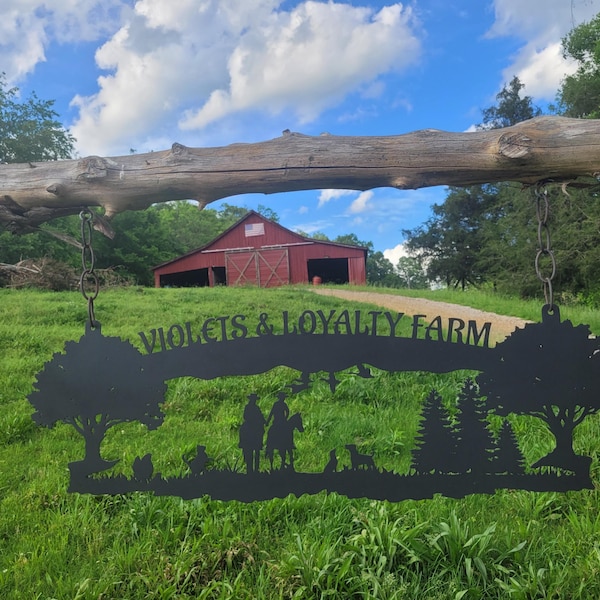 Personalized Your Metal Farm Sign, Farmhouse Metal Sign, Custom Ranch ...