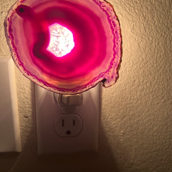 Olivenorma Natural Agate Night Light Atmosphere Gemstone Decoration