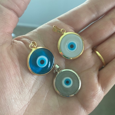 Handmade Glass Evil Eye Bead, Murano Evil Eye Charm, Evil Eye Beads ...