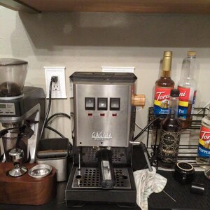 Gaggia Classic Pro Evo Pro Coffee Machine Wood Custom Steam Knob