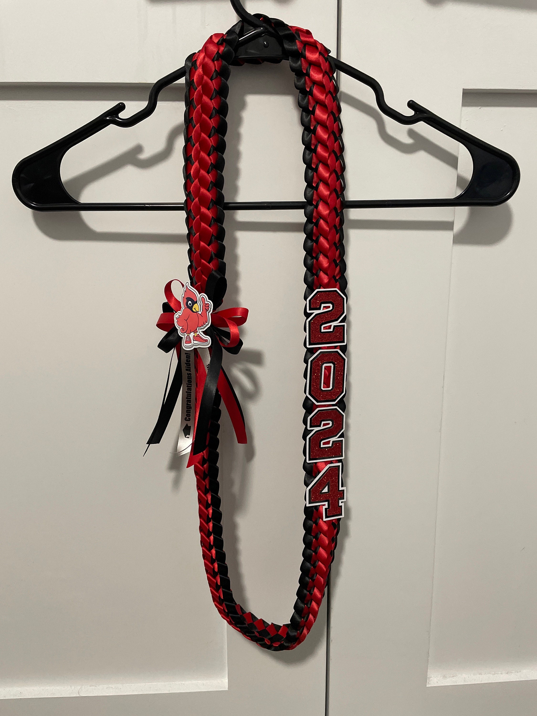 Abschluss-Lei - individuell an jedes College- oder Highschool-Logo und jede Highschool-Farbe angepasst - Personalisierter Lei, Klasse von 2025, Senior Night Lei
