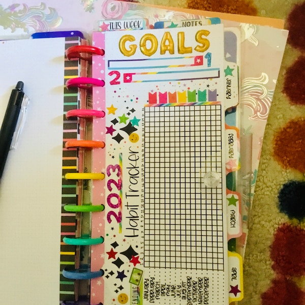 Habit Tracker Chart Sticker | Goal Planner | Journal Stickers | Daily ...
