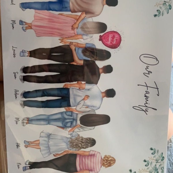 Personalised Family Print Custom Family Art Print Personalised Family ...