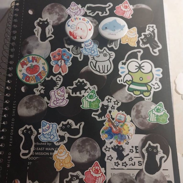 Simple Clown Sticker Cute Lil Clowns Waterproof Sticker Sheet! - Etsy