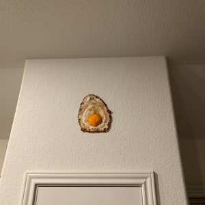 Fried Egg Hanging on a Nail Sculpture - Etsy