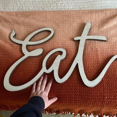 Rustic Eat Sign Wall Decor for Kitchen and Home,distressed Natural ...