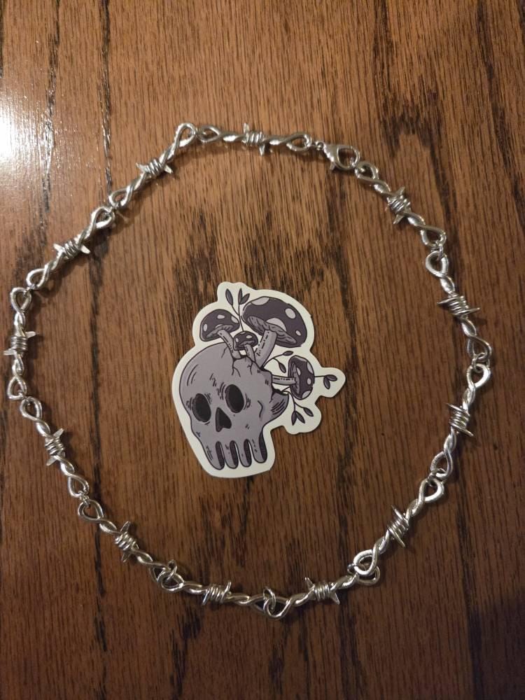 Barbed Wire Chunky Retro 90s Inspired Streetwear Necklace