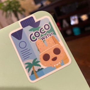 Animal Crossing Vinyl Sticker Maple Syrup Dom Sports Drink Coco Coconut Water Marshal Coffee