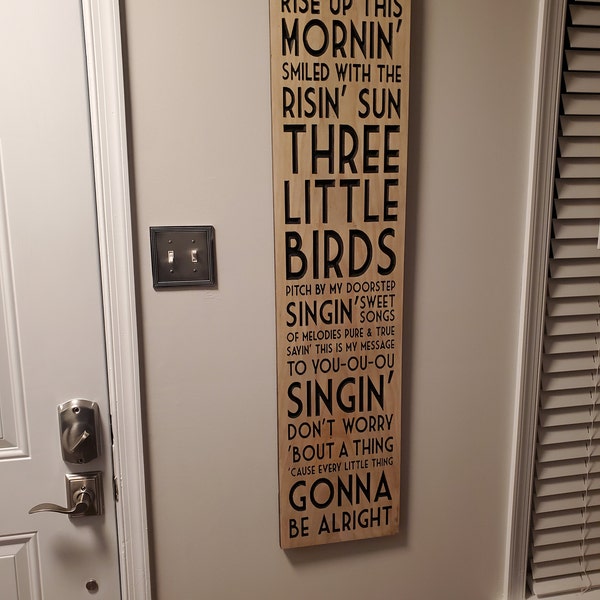 Bob Marley Carving, Three Little Birds Sign, Rise up This Morning Smiled With the Rising Sun ... Bob Marley Carving, Three Little Birds Sign, Rise up This Morning Smiled With the Rising Sun ...