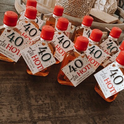 40 and Still Hot, Printable Party Favor Tags, Cupcake Toppers, Stickers ...
