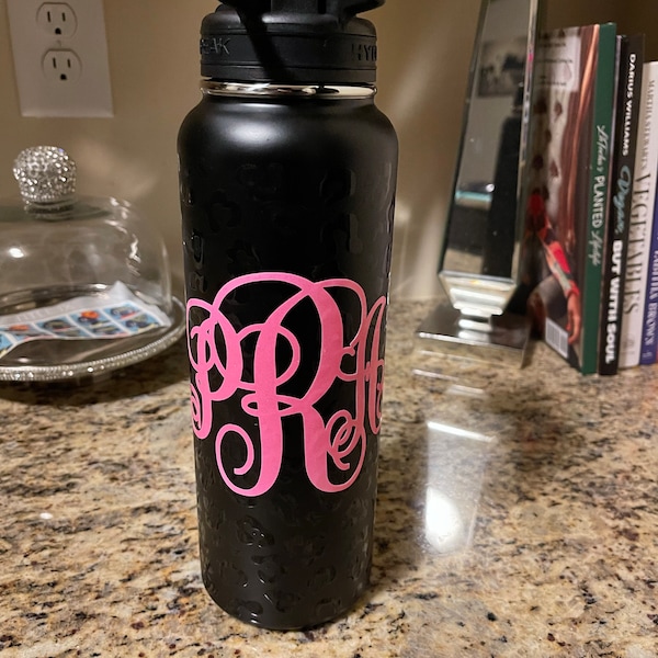Glittery Custom Monogram Car Window Decal Vine Personalized Initials ...