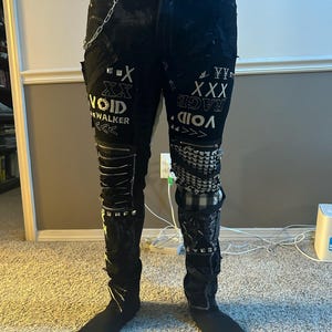Custom Handmade Punk Rock Goth Emo Metal Cyber Dark Ripped