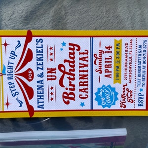 Invito stampabile per festa di compleanno di Carnevale, festa di ...