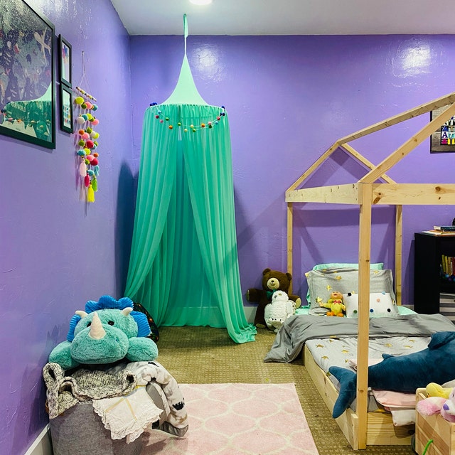 Bed Canopy Chiffon Baldachin Mint Canopy Kids Ceiling Hanging
