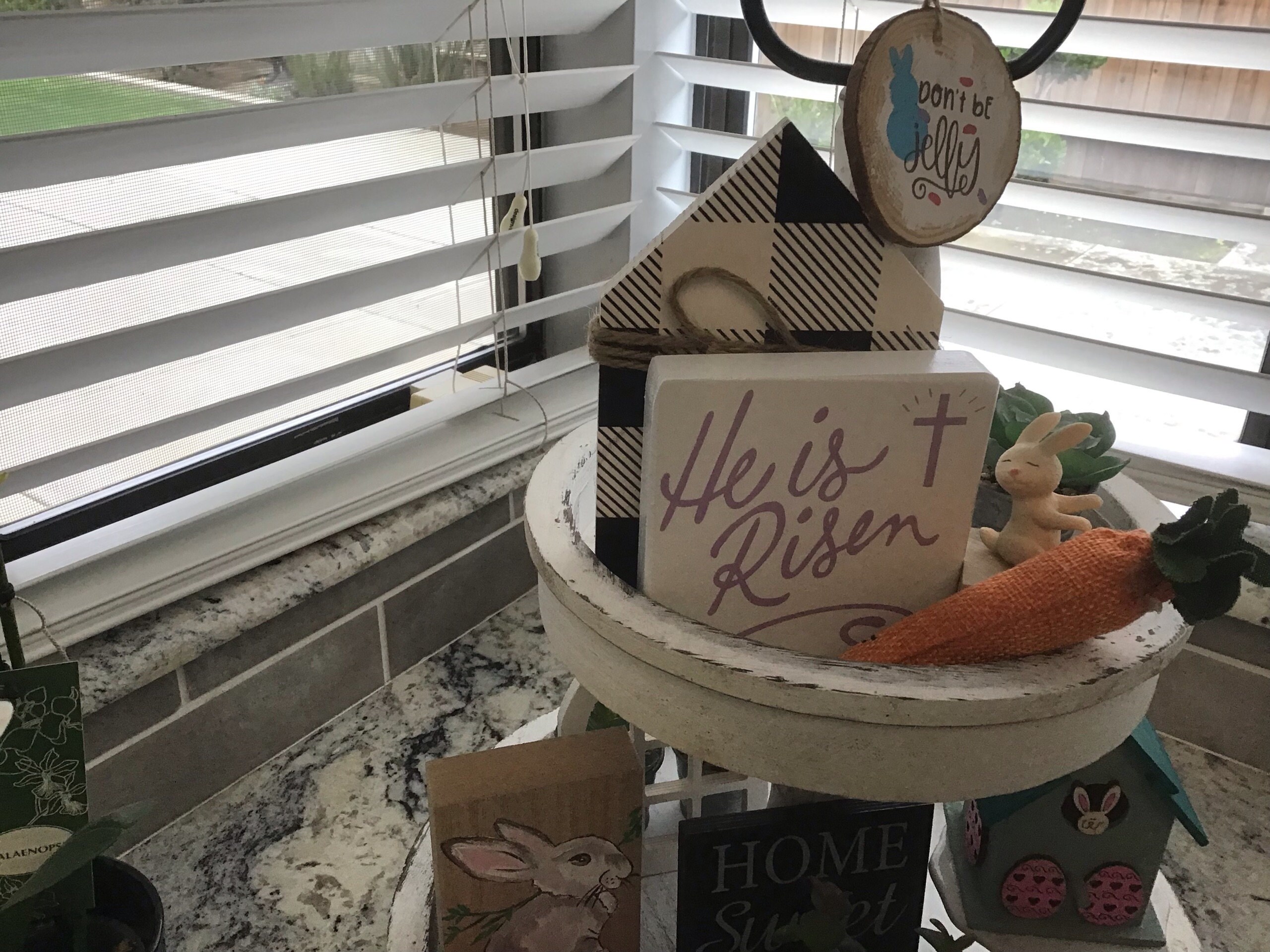 Easter religious tiered tray decor bundle