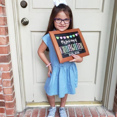 First Day of Kindergarten Sign Printable First Day Back to - Etsy