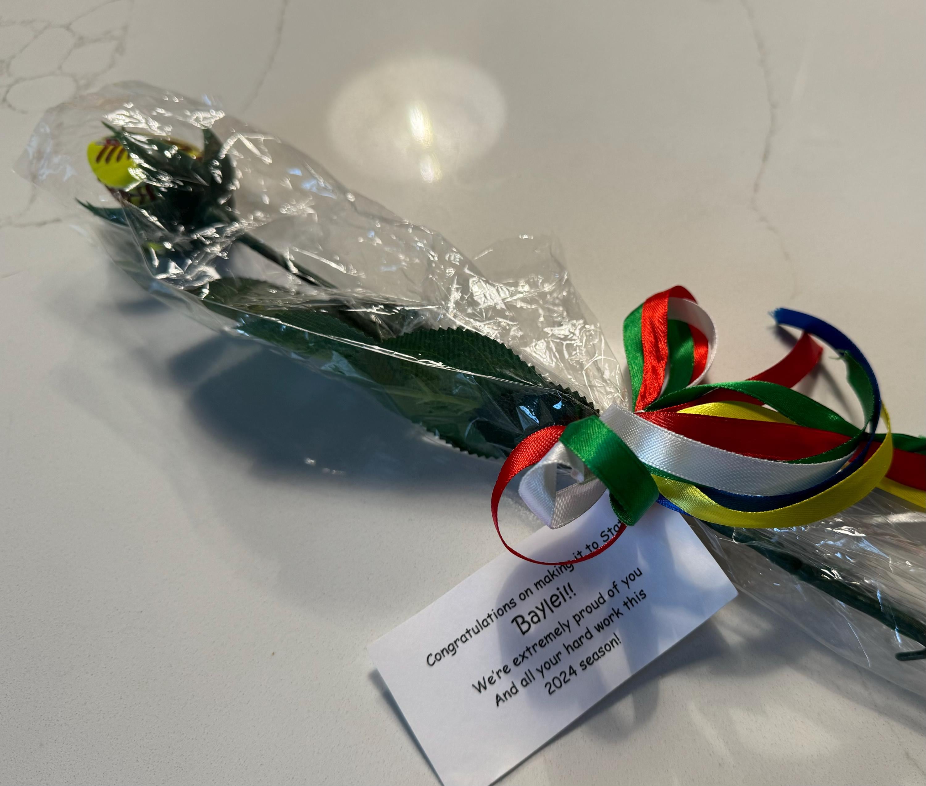 Softball Roses Select Qty Softball Gift Back to School
