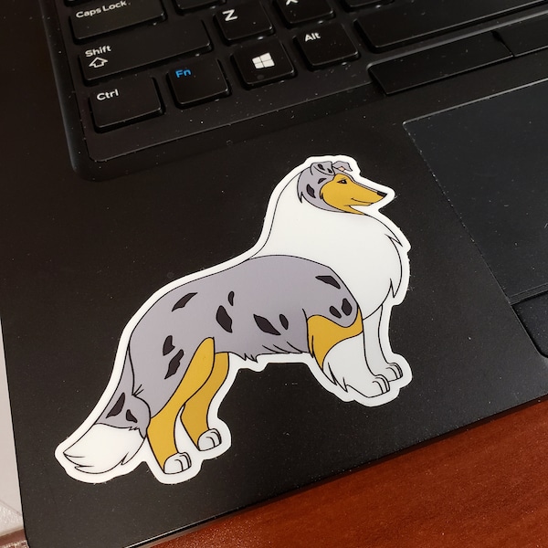 Rough Collie Blue Merle and Black Tri Vinyl Stickers - Etsy