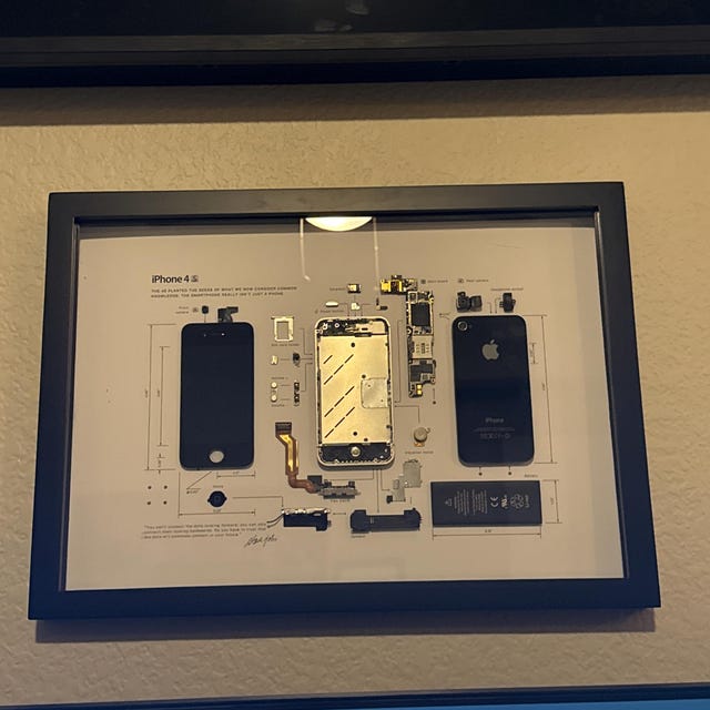 Society6 iPhone5用 Free Your Mind III Disassembled iPhone 5 / 5S Frame Art, Teardown With Framed
