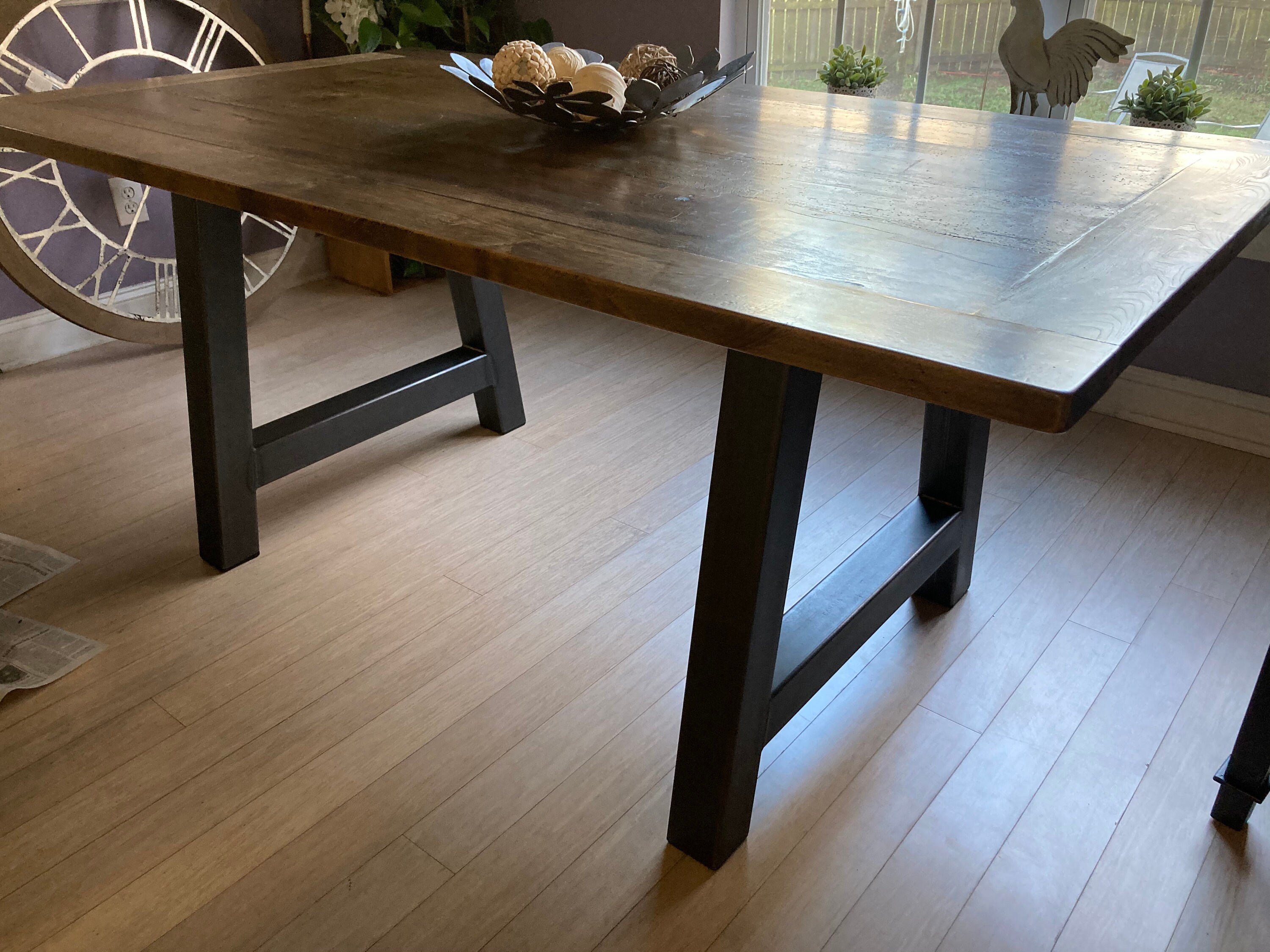 Farmhouse Table Base, Industrial Metal Table Legs, AShaped Steel Legs
