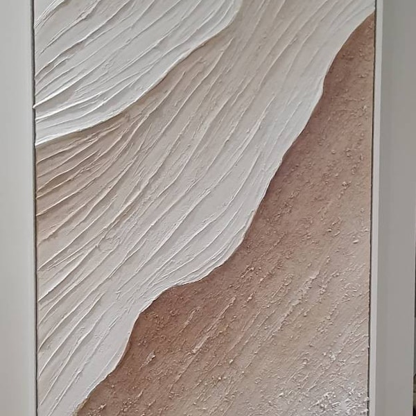 White Texture Painting White 3D Textured Painting White Minimalist ...
