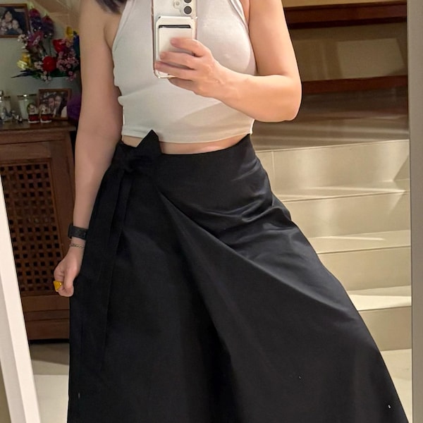 Waist-wrap trouser set