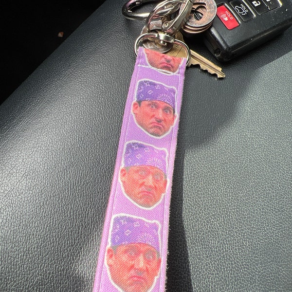 Prison Mike Keychain Wristlet | Michael Scott | Office Gifts for Best ...