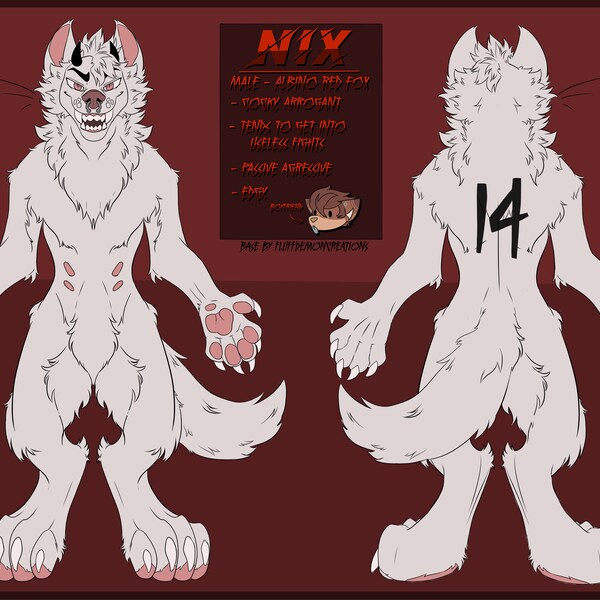 Wolf Canine Furry Art Base Ref Sheet - Etsy