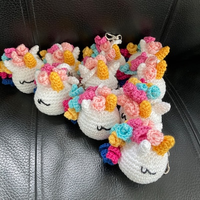 Unicorn Keychain PDF Crochet Pattern Amigurumi Doll - Etsy