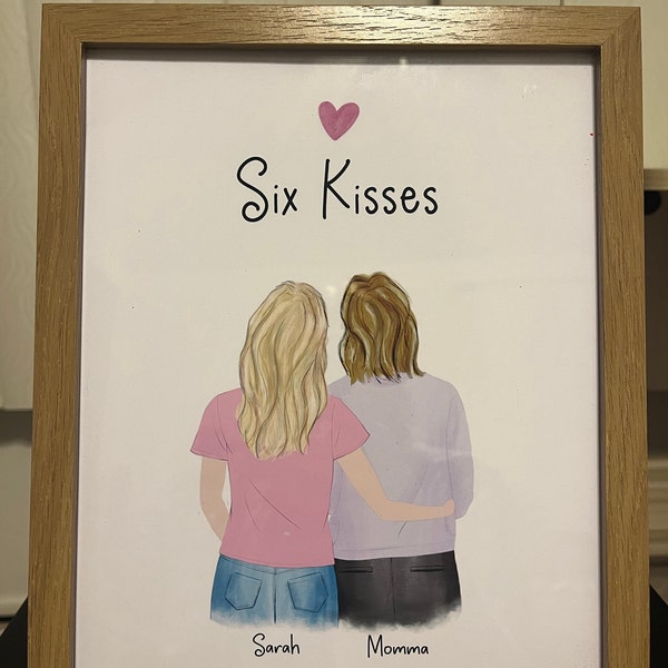 Personalized Framed Wall Art Mother and Daughter, Mother's Day Gift ...
