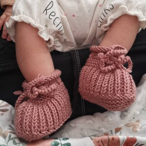 Rosa Babyschuhe Mit Strass – Weiche Sohle, Für 3–6 Monate, Handgefertigt, Mit Aurora Borealis Kristallen