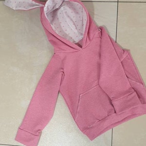Hoodie With Ears Sewing Pattern PDF, Kids and Baby Sewing Patterns Pdf ...