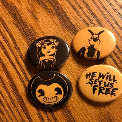 Bendy and the Ink Machine Buttons - Etsy