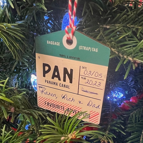 Customisable Christmas Luggage Tag