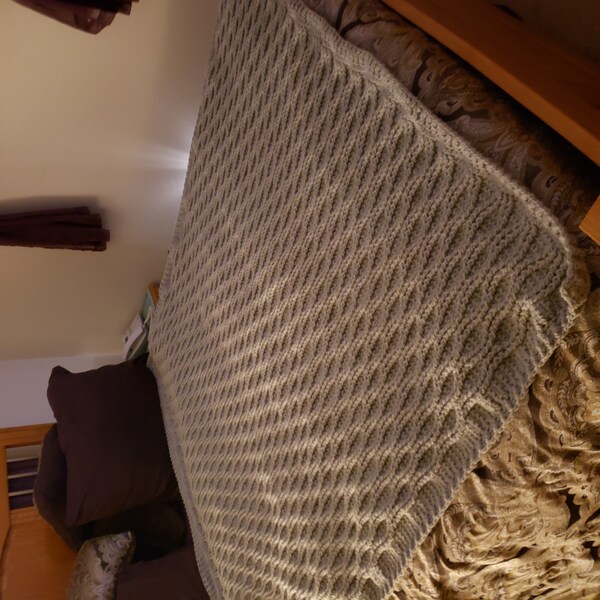 CROCHET PATTERN Cable Tryst Throw - Make to Any Size - PDF Download - Etsy