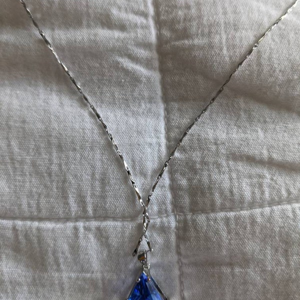 Siberian Blue Quartz Pyramid Pendant, Blue Crystal, Spiritual Gifts ...