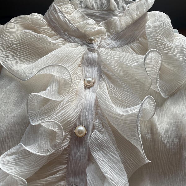 Ruffled Wristband Accessory, A Gothic Pair of Lace Thin Pleated Flare ...