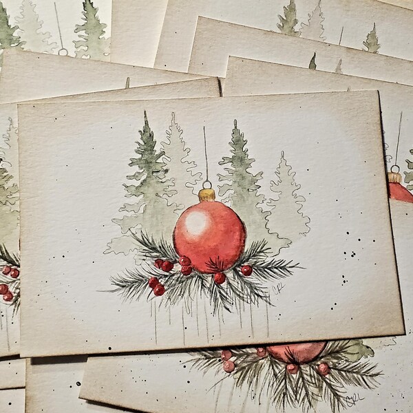4x6 5x7 Christmas Card Templates Downloadable Printable Outlines to