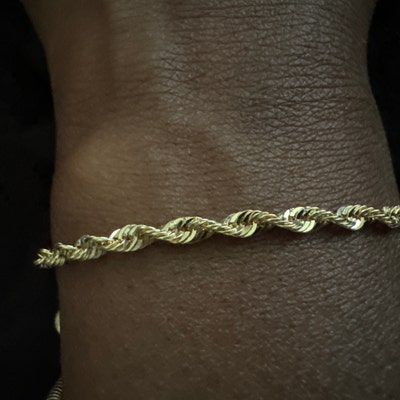 Solid 14K Rose Gold Rope Chain, Heavy Rope Chain Necklace, Strong Rose ...