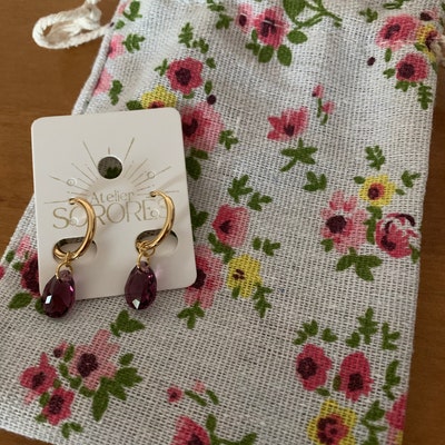 Boucles D'oreilles Dormeuses Rectangles Argentées Avec Motif Feuille - Très Bel état