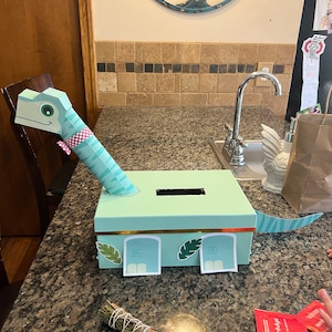 Brachiosaurus Valentine Box Kit Longneck Dinosaur Printable Box Decor ...