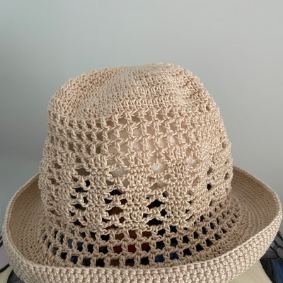 Women Crochet Summer Hat Women Summer Hat in Natural Tan Color Women ...