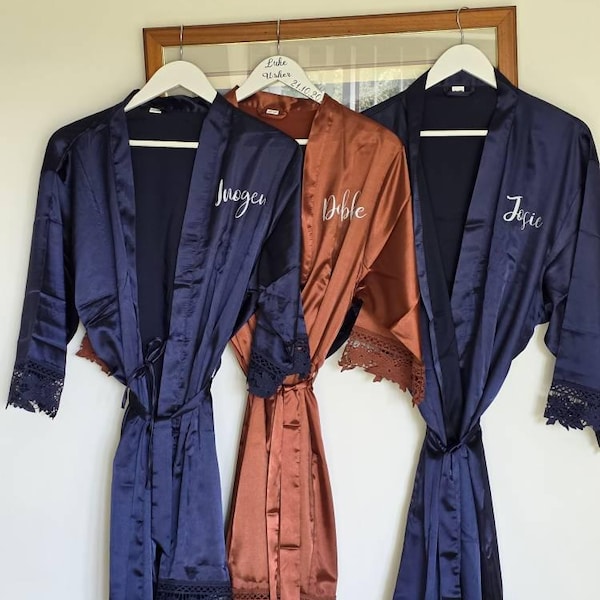 Custom Bridal Robs, Women Robes With Lace, Floral Robe, Robes for Women ...