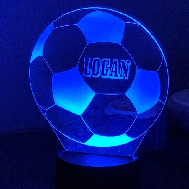 Soccer Ball Night Light, Personalized Free, LED Night Lamp