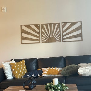 Wooden Triangle Wall Art Large Wood Tiles Home Decor - Etsy