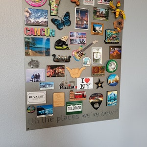 Vertical Oh the Place We've Been Magnet Board, Metal Magnet Board - Think  Metal CNC – ThinkMetal