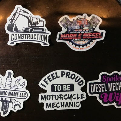 5-50 Pack Diesel Mechanic Stickers for Laptops, Skateboards, Phones ...