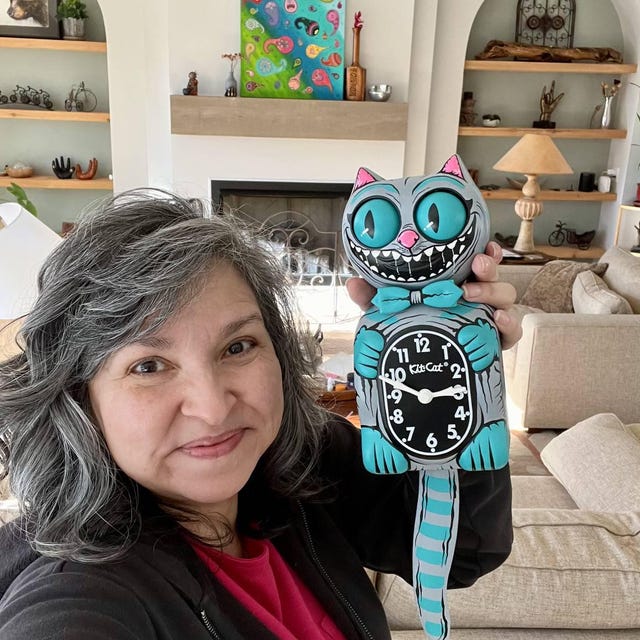 Tim Burton's Cheshire Cat Kit-cat Klock© Custom Clock - Original